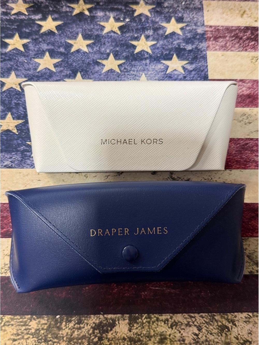 2 Women’s Eye Glass Cases Draper James Michael Kors + Shammy Cleaner New